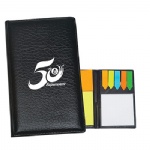 Leather Look Padfolio With Sticky Notes & Flags
