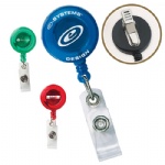 Round Secure-A-Badge  w/ Alligator Clip