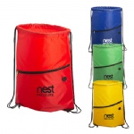 Incline Drawstring Backpack with Zipper